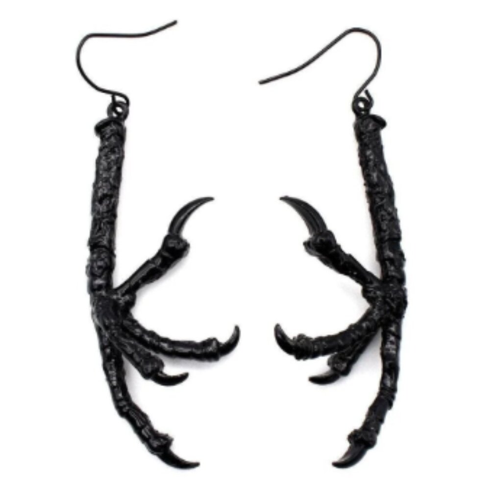 Genus Corvus Earrings | Crow Raven Claws | Gothic Punk Alternative Emo Wiccan